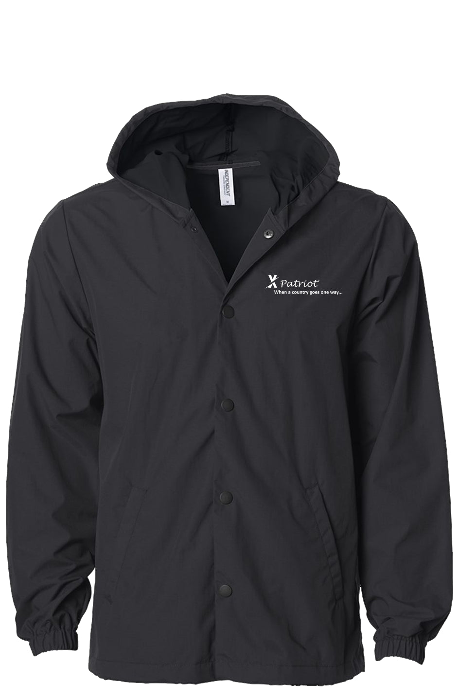 Black-On-Black-Water-Resistant Windbreaker