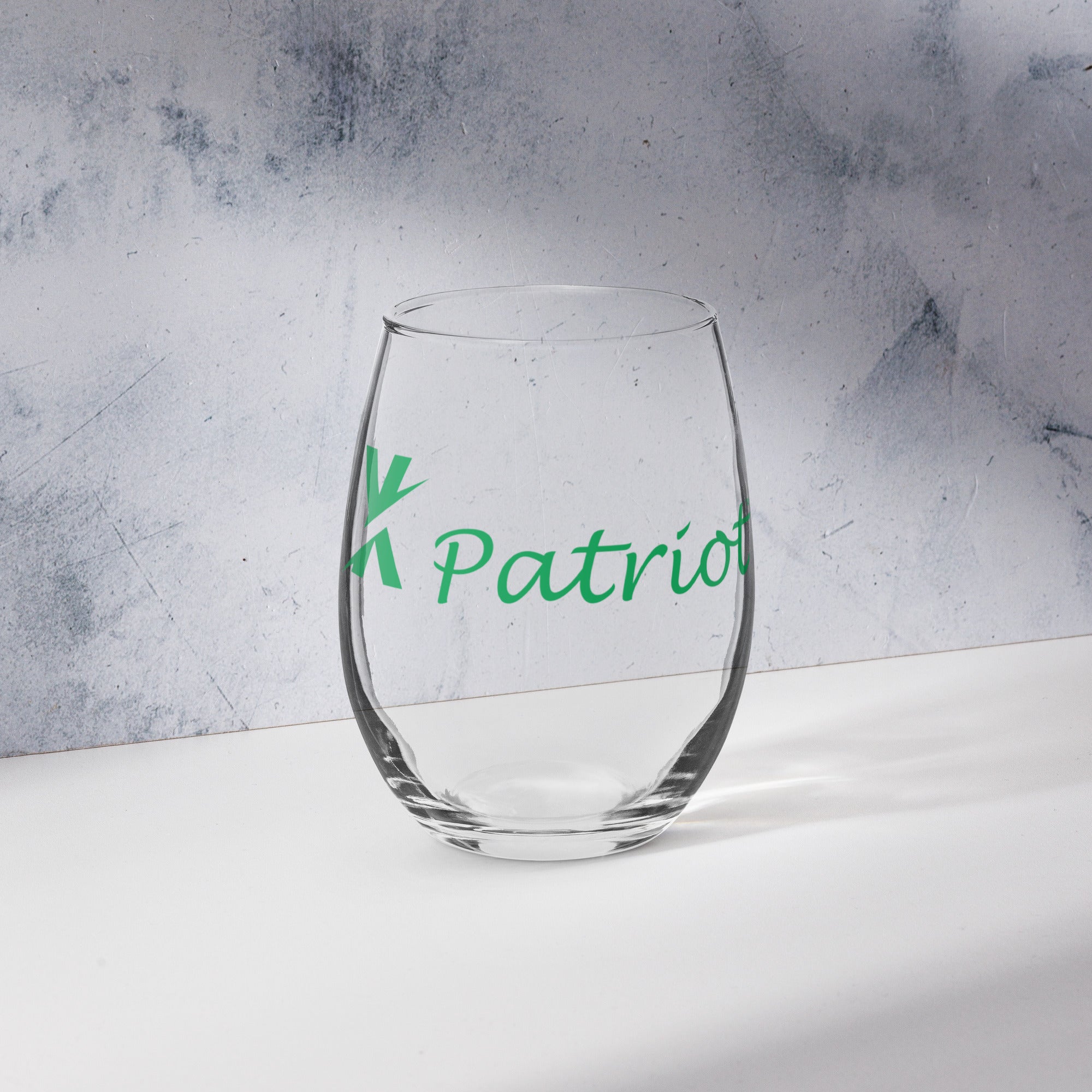 Stemless wine glass