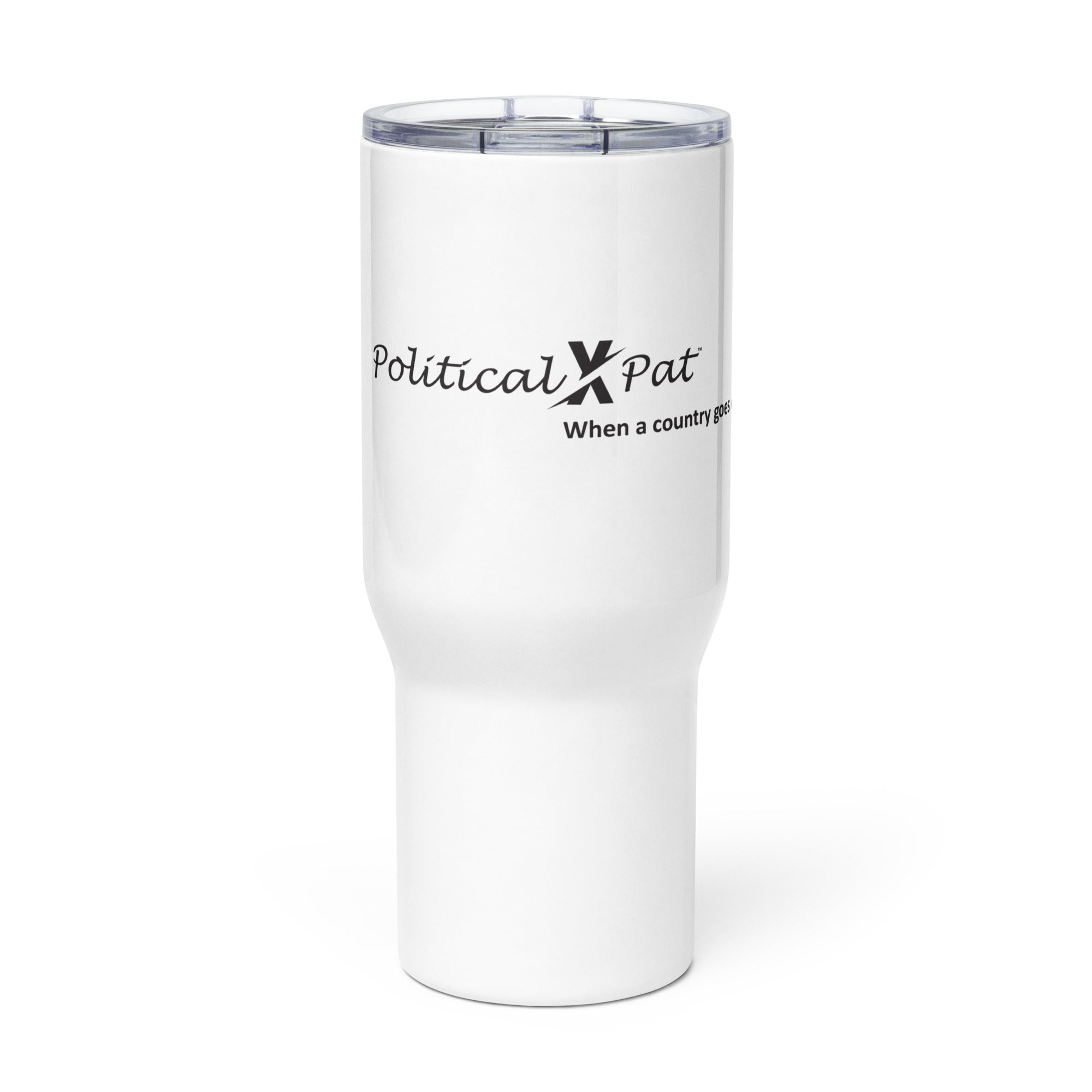 Travel mug with a handle