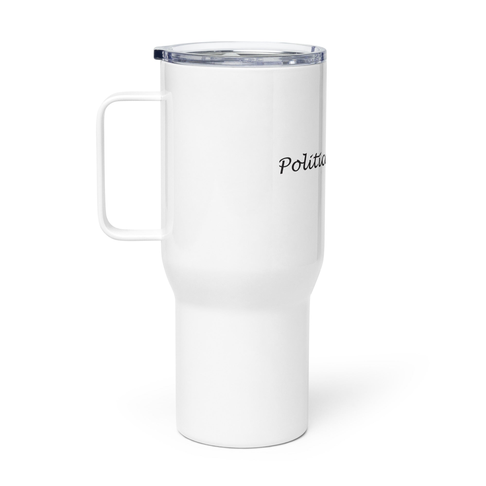 Travel mug with a handle