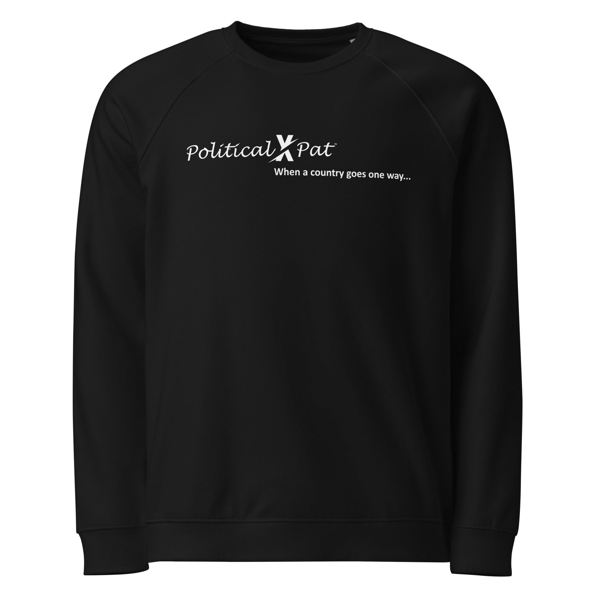 Unisex organic raglan sweatshirt